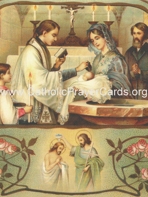 Prayer for the Baptism of a Child Holy Card